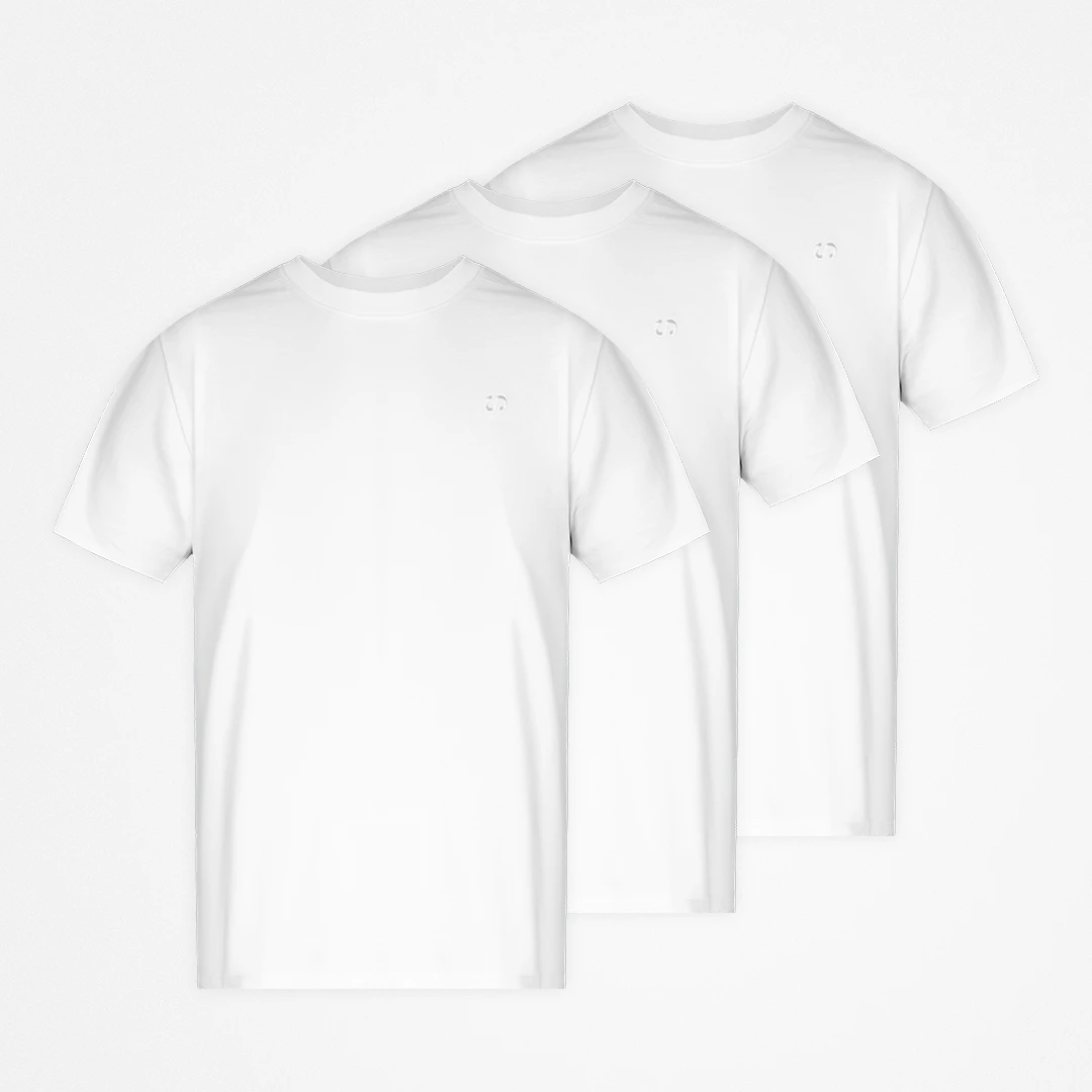 {"alt": "Basic T-Shirt Herren - Oberteile - Weiß", "quantity":"3"}
