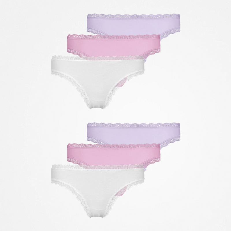{"alt": "Tangas mit Spitze - Unterhosen - Mix (Weiß/Rosa/Lila)", "quantity":"2"}