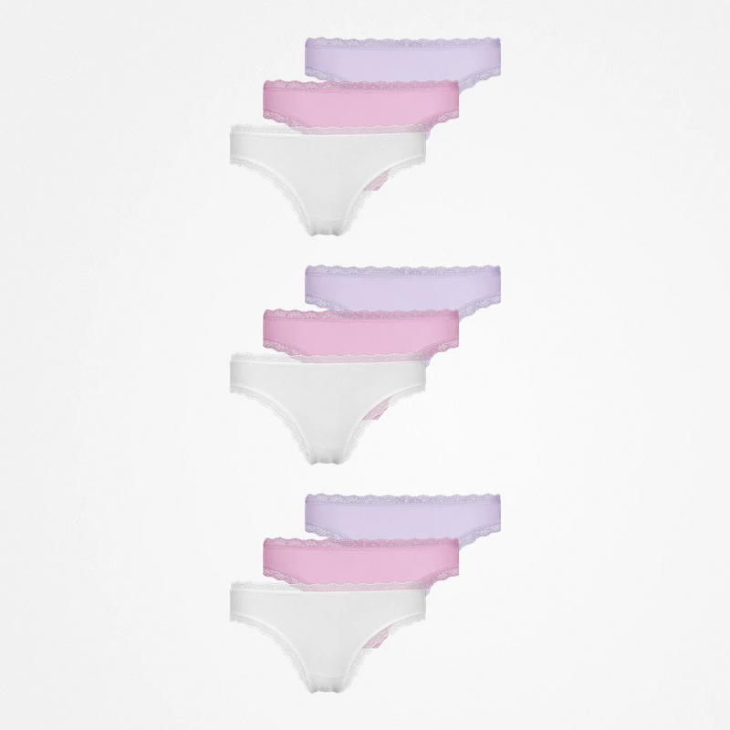 {"alt": "Tangas mit Spitze - Unterhosen - Mix (Weiß/Rosa/Lila)", "quantity":"3"}