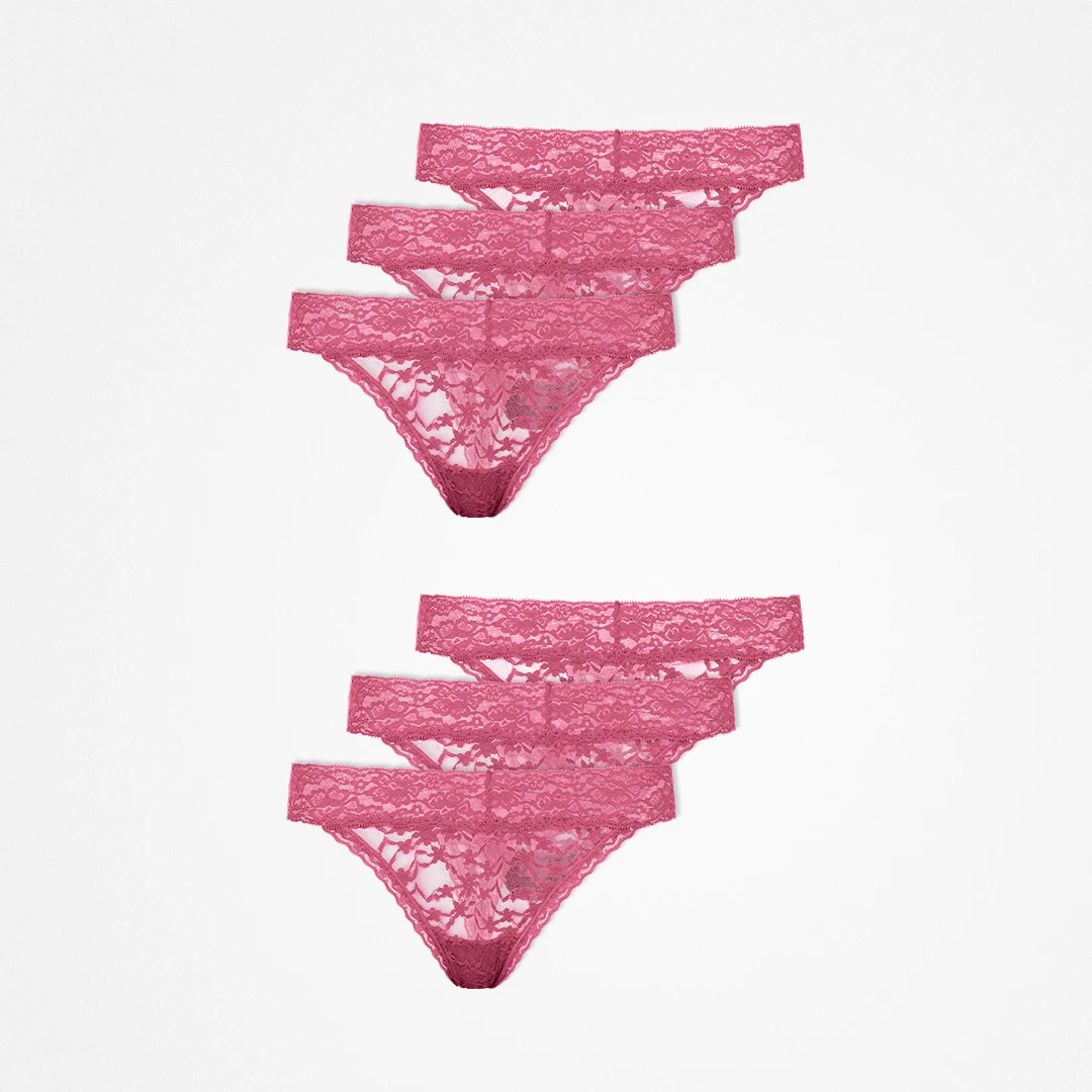 {"alt": "Tangas aus Spitze - Unterhosen - Mauve", "quantity":"2"}