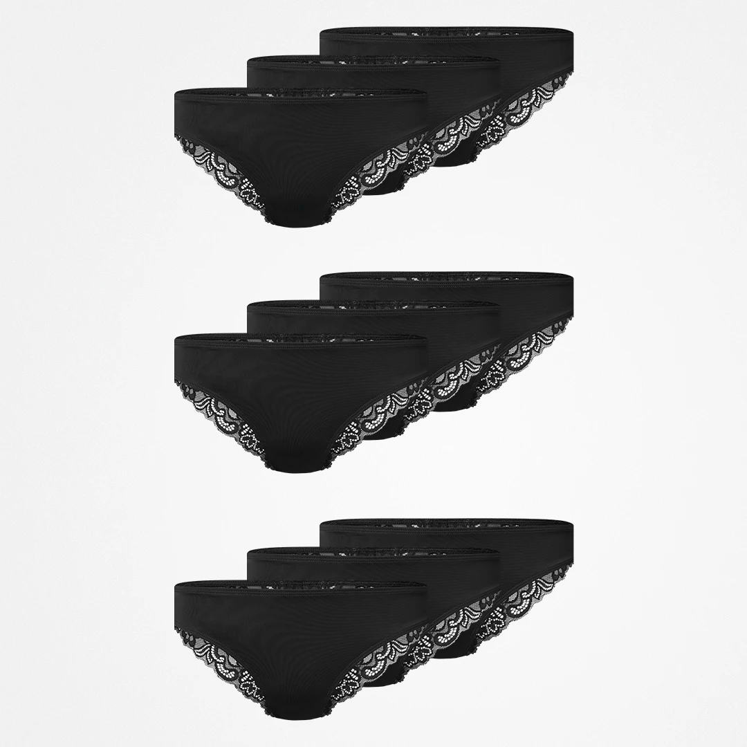 {"alt": "Seamless Tanga mit Spitze - Unterhosen - Schwarz", "quantity":"3"}