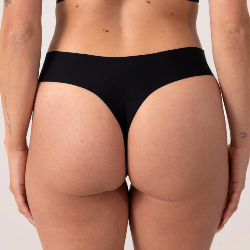 Microvezel Naadloze Tanga | Zwart