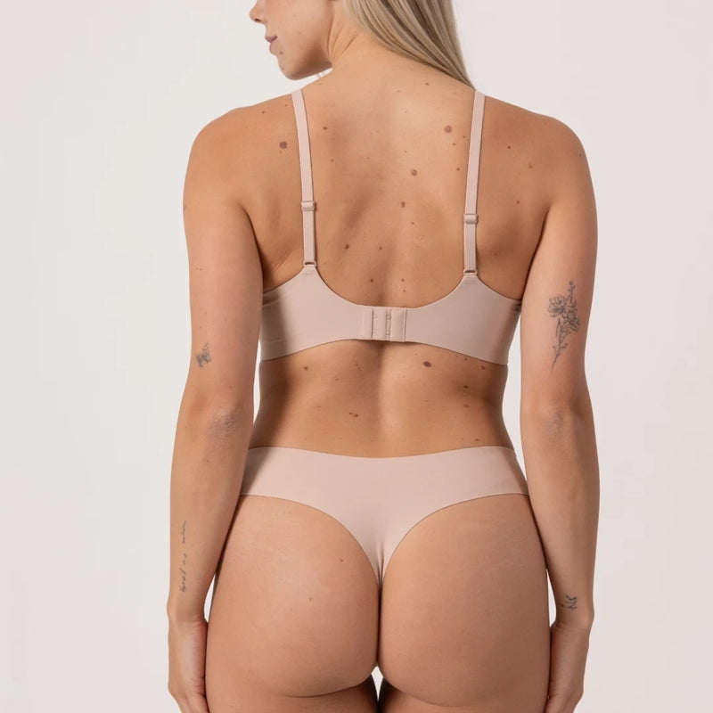 Microfiber Seamless Tanga | Beige