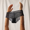 Hipster Panties aus Spitze - Unterhosen - Zwickel aus 100% Bio-Baumwolle