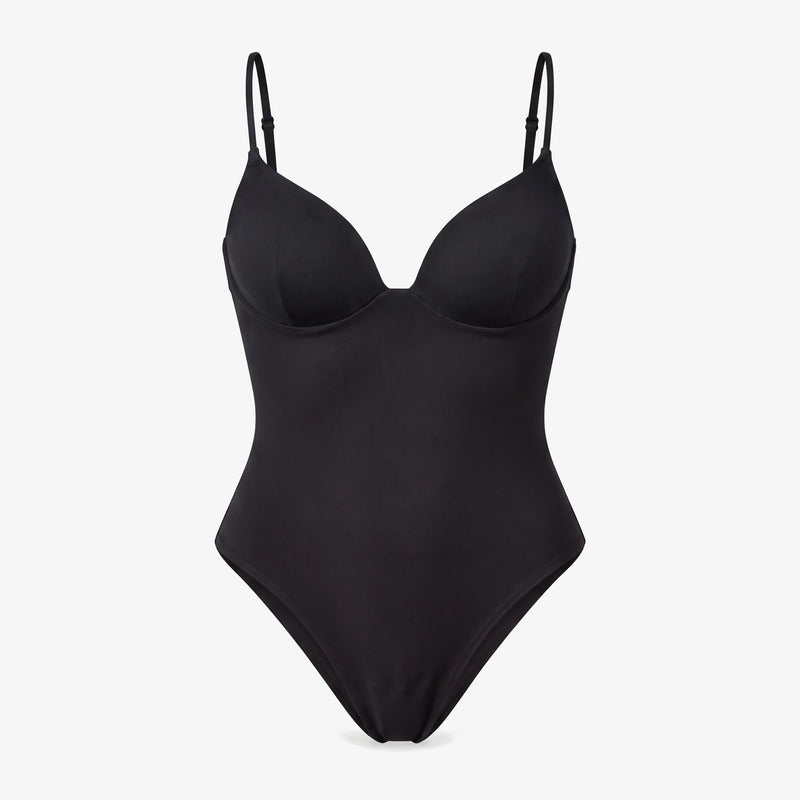 Microfiber Body mit integriertem BH - Oberteile - Schwarz