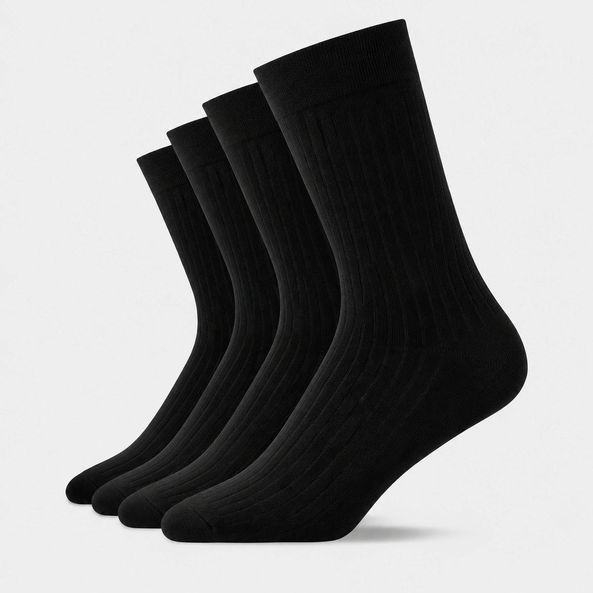 Business Socken mit Rippstruktur - Socken - Black