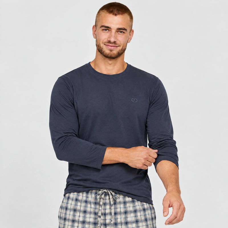Flanell Schlafanzug Set Herren - Kleidung - Elastisches Longsleeve
