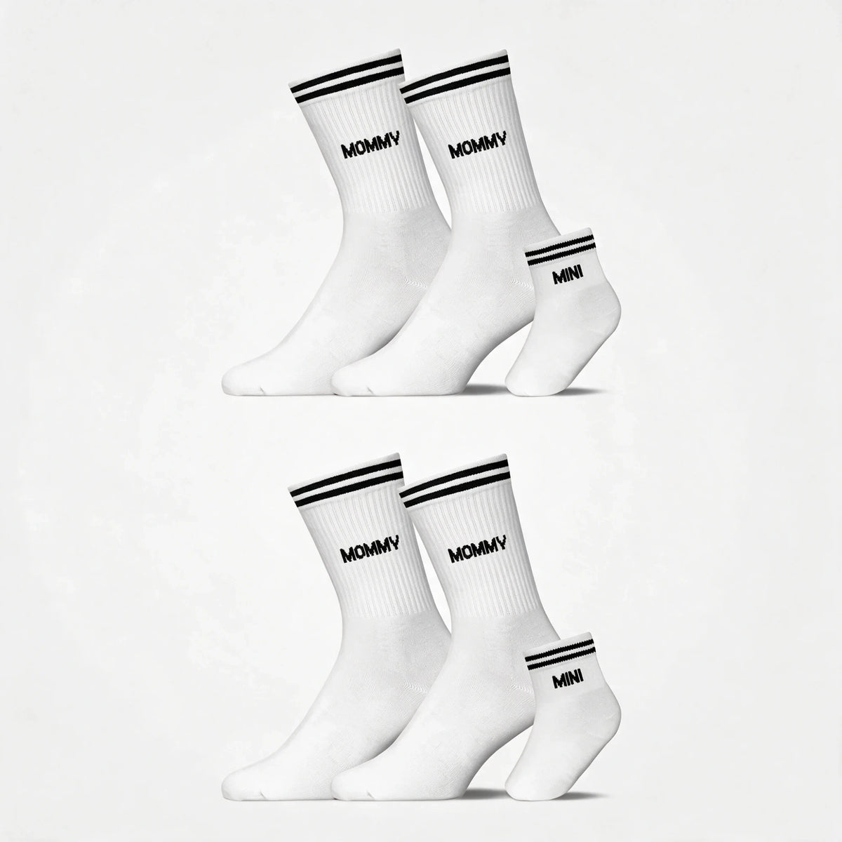 {"alt": "Familiensocken „Mommy, Mommy, Mini“ - Socken - Weiß", "quantity":"2"}
