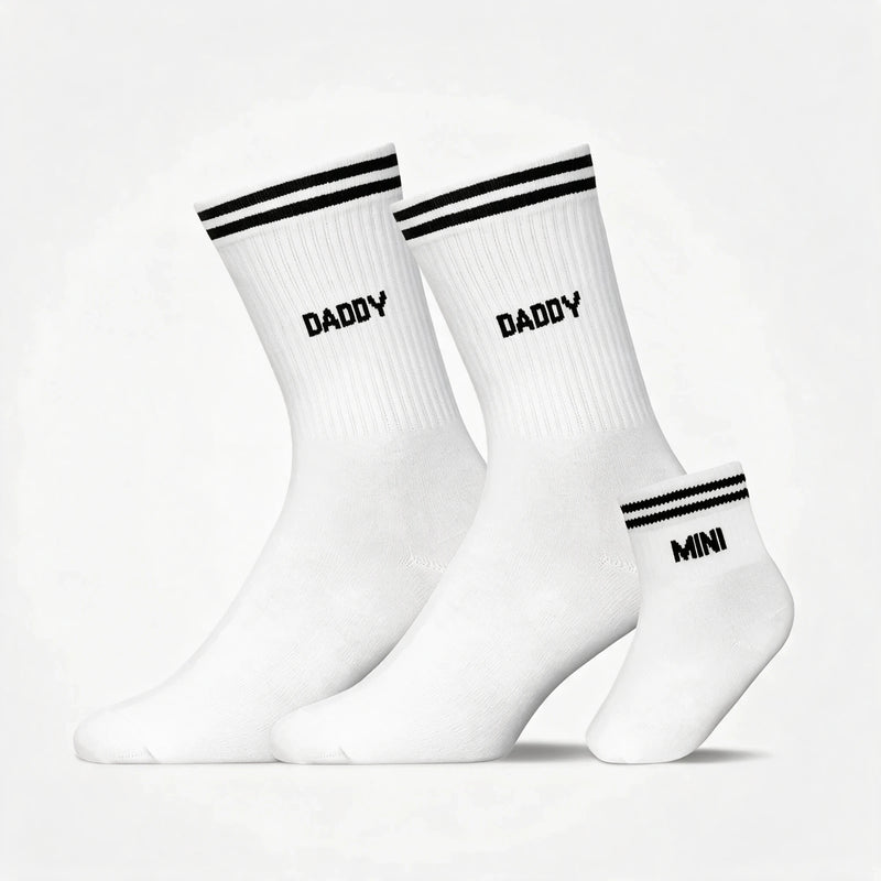 Familiensocken „Daddy, Daddy, Mini“ - Socken - Weiß