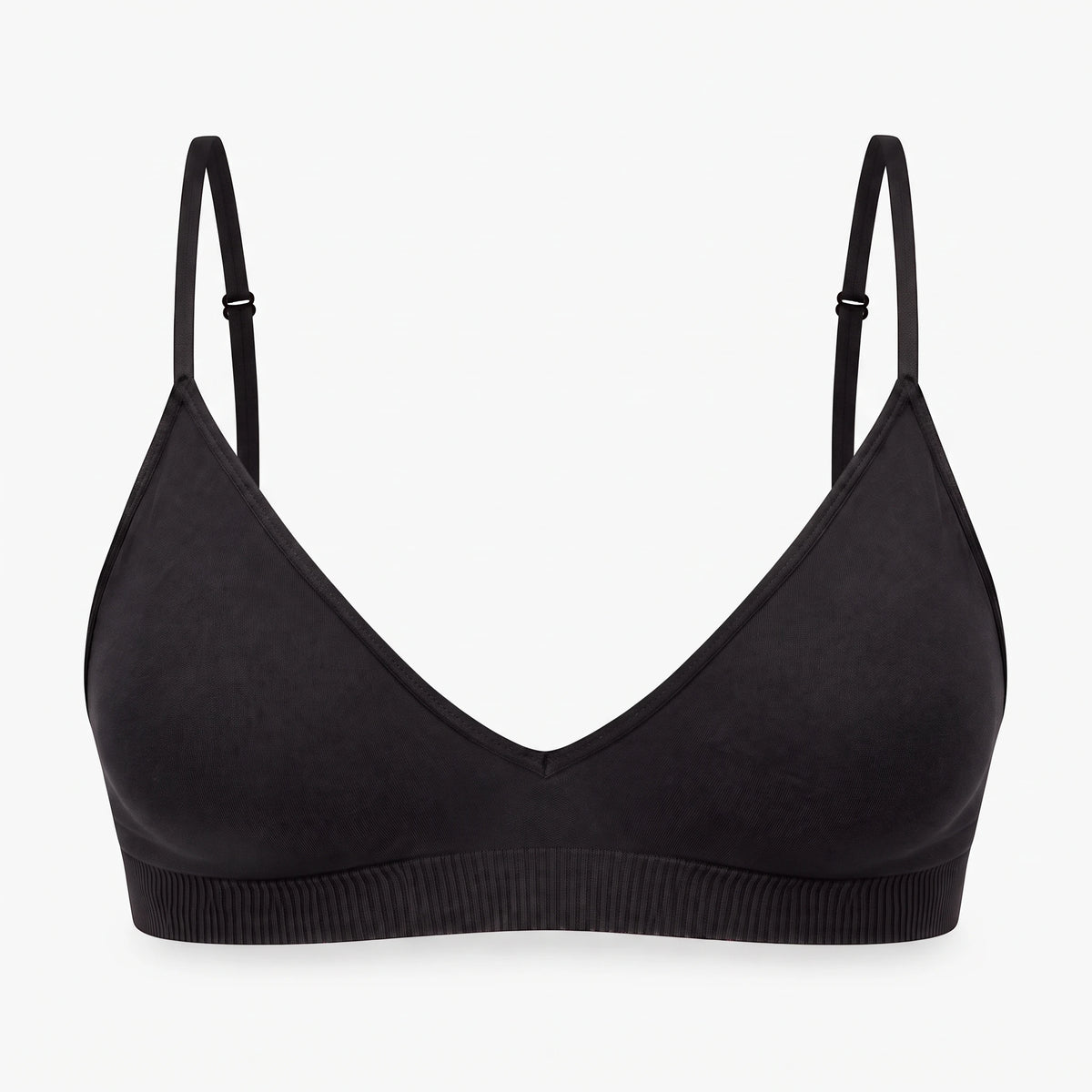 Seamless Triangel Bralette - Oberteile - Schwarz