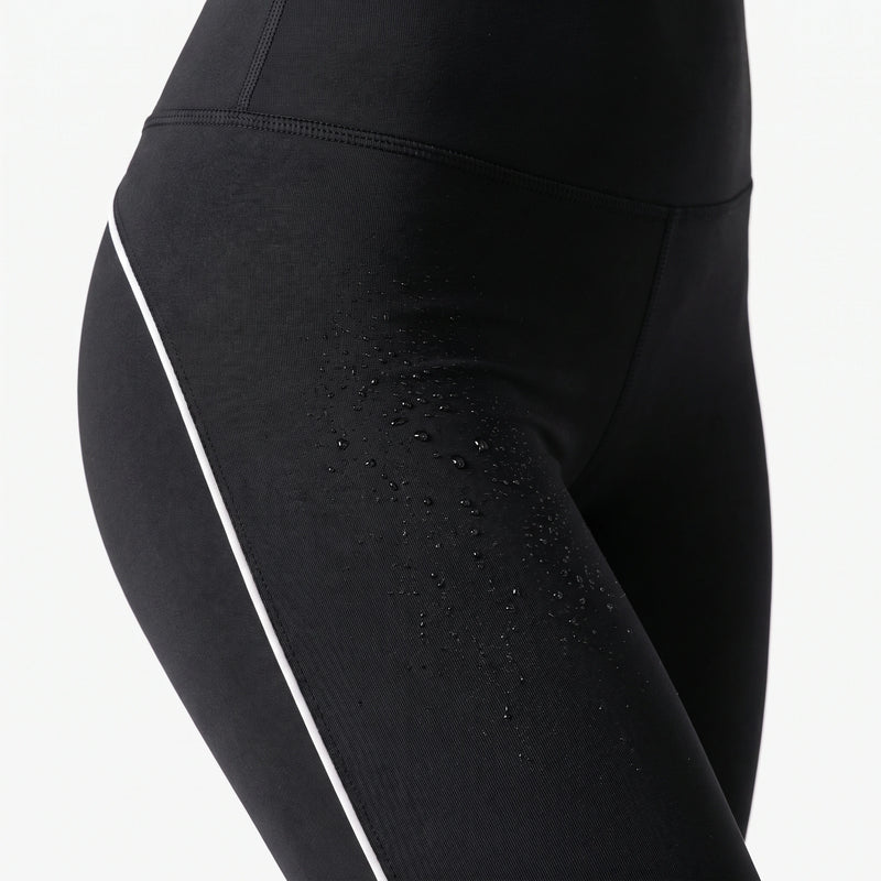 High Waist Leggings mit Retro Kontraststreifen - Hosen - Retro-Look mit Contouring