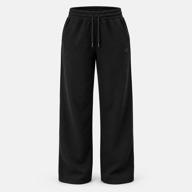 Jogginghose mit weitem Bein Damen - Hosen - Schwarz