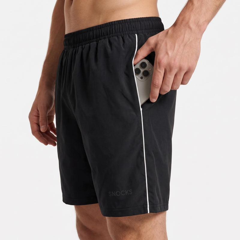 Sport Shorts Herren mit Kontraststreifen - Hosen - Sichere Seitentaschen