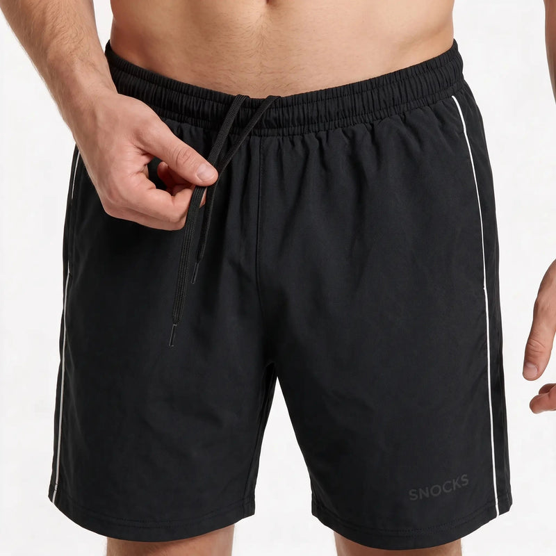 Sport Shorts Herren mit Kontraststreifen - Hosen - Verstellbarer Bund