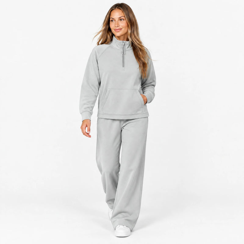 Sweatshirt Supersoft mit Quarter Zip Damen - Oberteile - Bereit für deinen Alltag