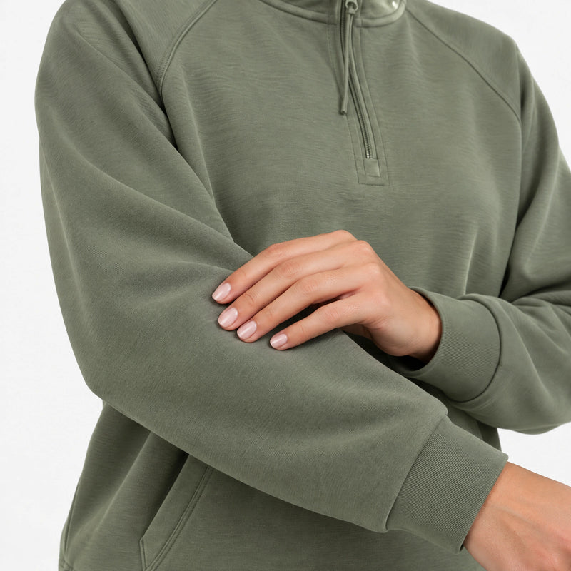 Sweatshirt Supersoft mit Quarter Zip Damen - Oberteile - Weicher Modal-Mix