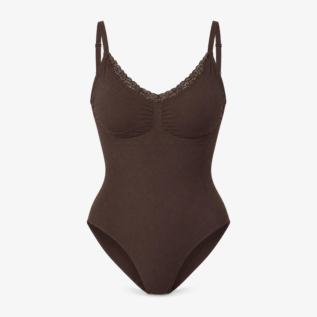 Shaping Body mit Spitze - Oberteile - Coffee Bean