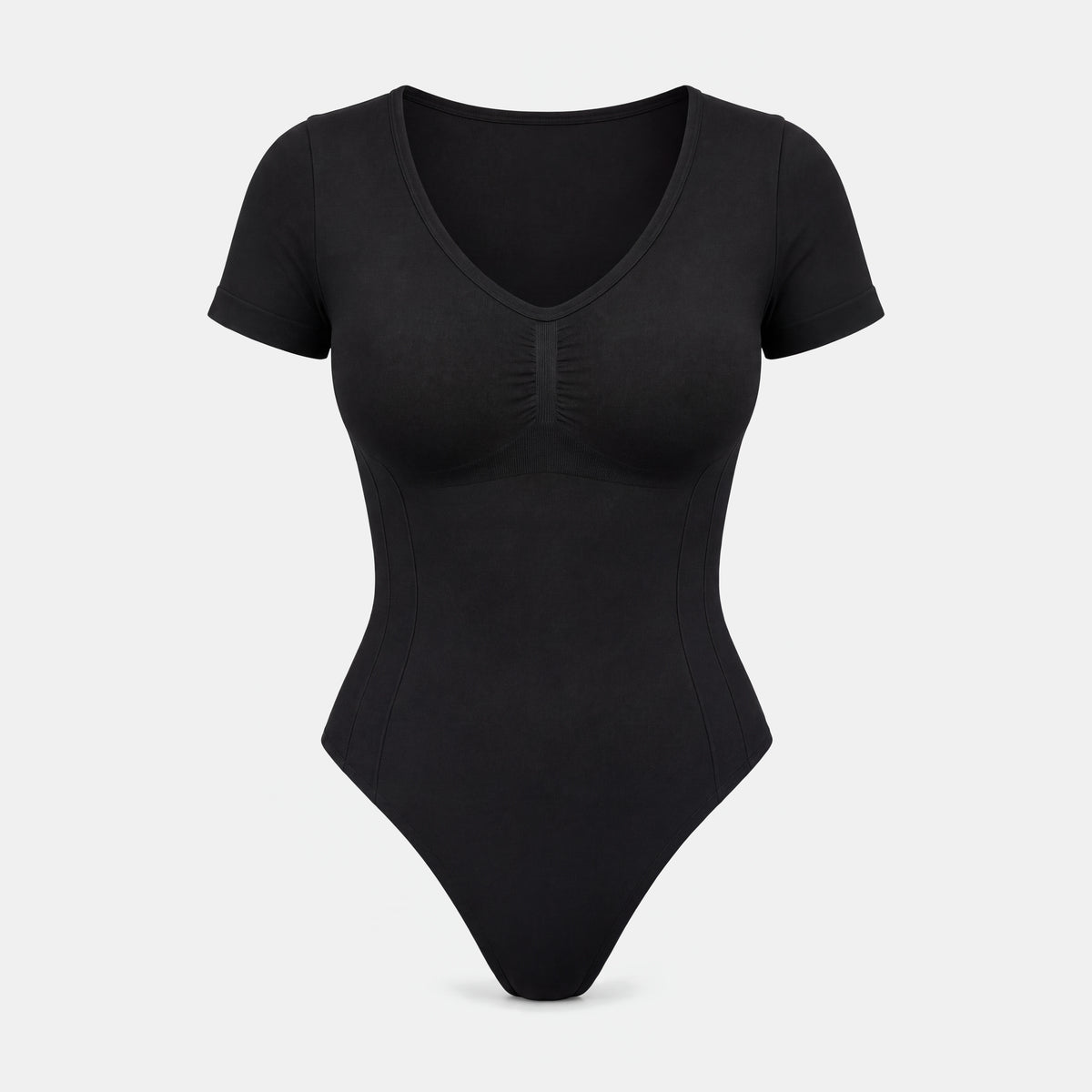 Shaping Body Kurzarm mit String - Oberteile - Black