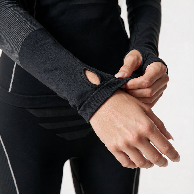 Thermo Longsleeve Damen - Kleidung - Fester Sitz mit Daumenloch