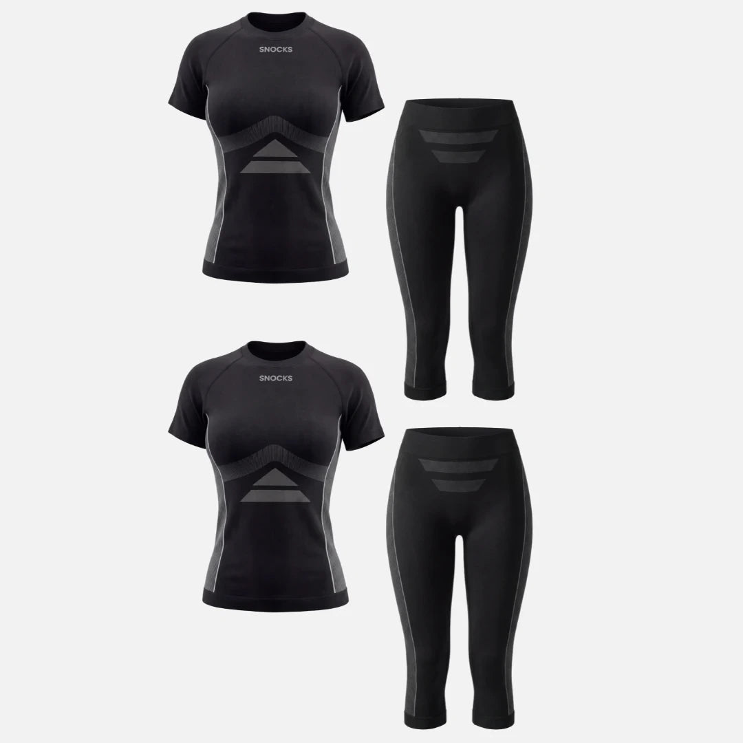 {"alt": "Thermounterwäsche Damen 3/4 - Kleidung - Schwarz", "quantity":"2"}