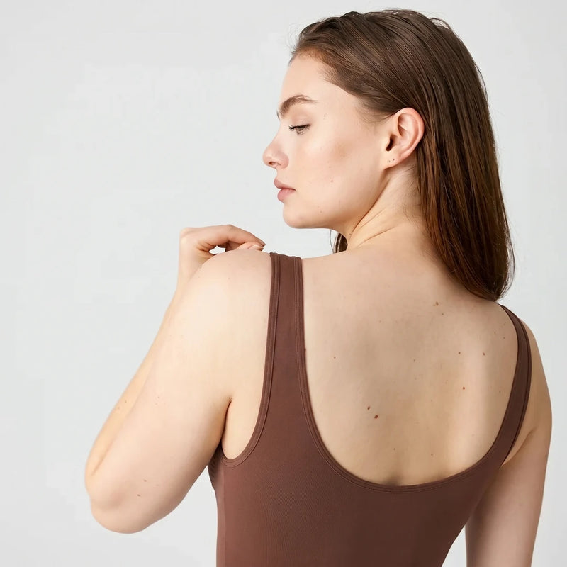 Shaping Body mit breiten Trägern | Braun