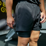 2 in 1 Shorts Herren - Hosen - Innenhose