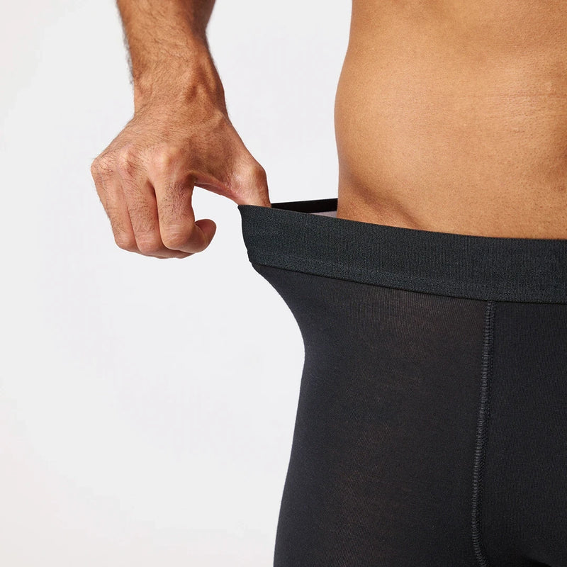 Lange Boxershorts ohne Logo | Schwarz