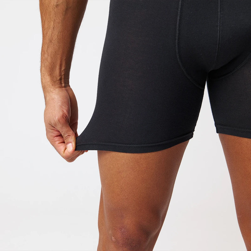 Lange Boxershorts ohne Logo | Schwarz