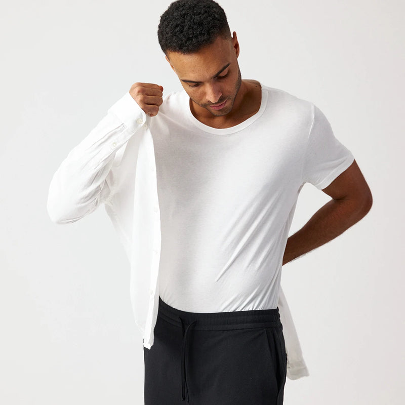 Unterhemd Rundhals extra lang | Dunkelblau