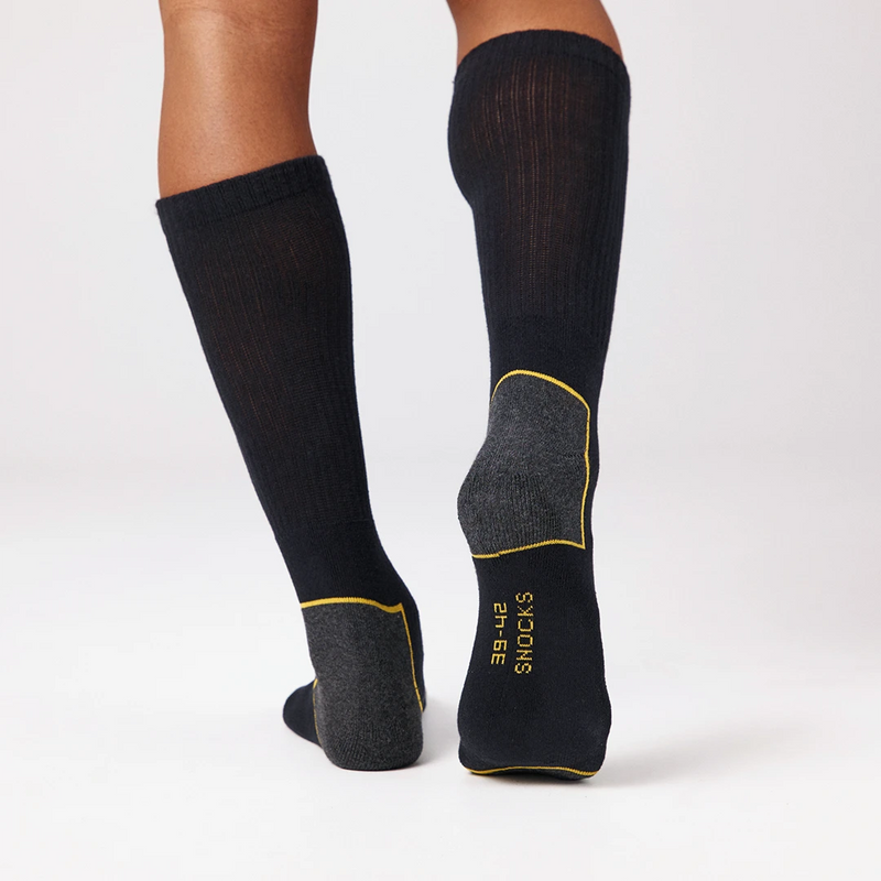 Hochwertige Arbeitssocken | Schwarz/Weiße Akzente