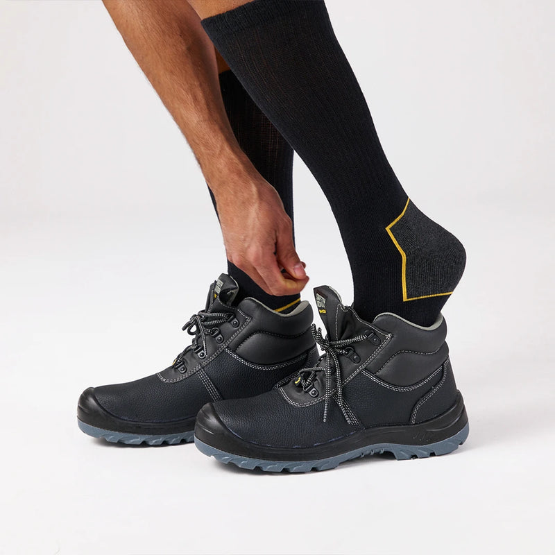 Hochwertige Arbeitssocken | Schwarz/Weiße Akzente