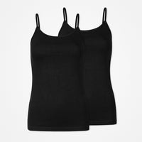 Damen Spaghetti Tops - Oberteile - Schwarz