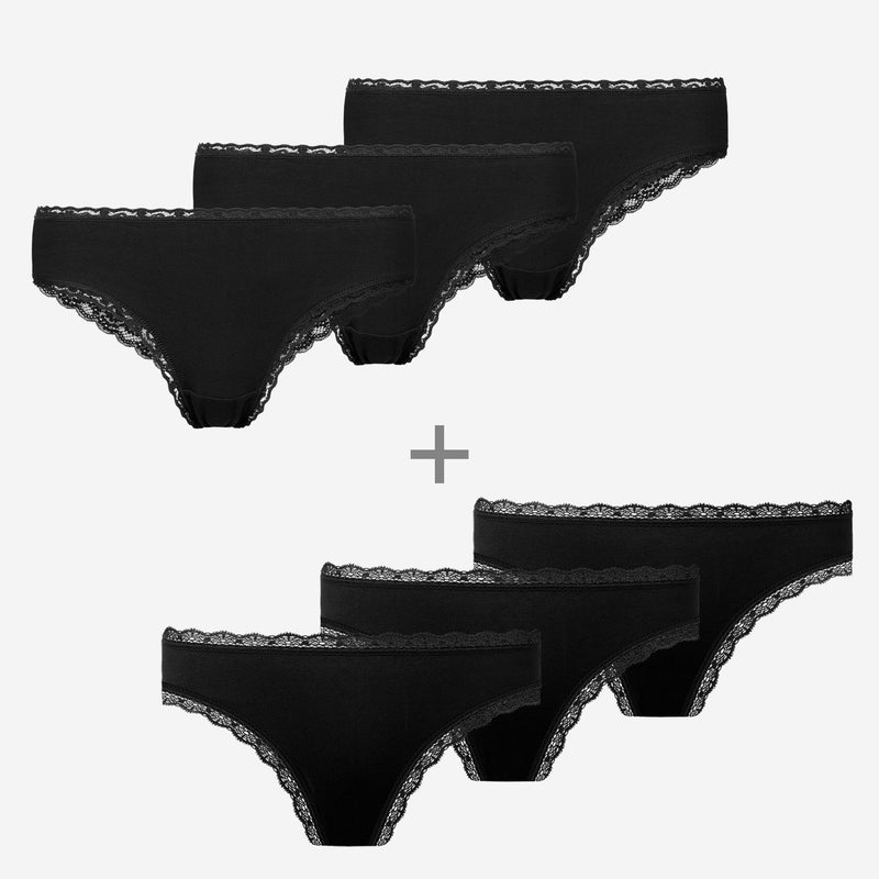 Women's Cute Bundle - Brazilian Slips mit Spitze - Tangas mit Spitze