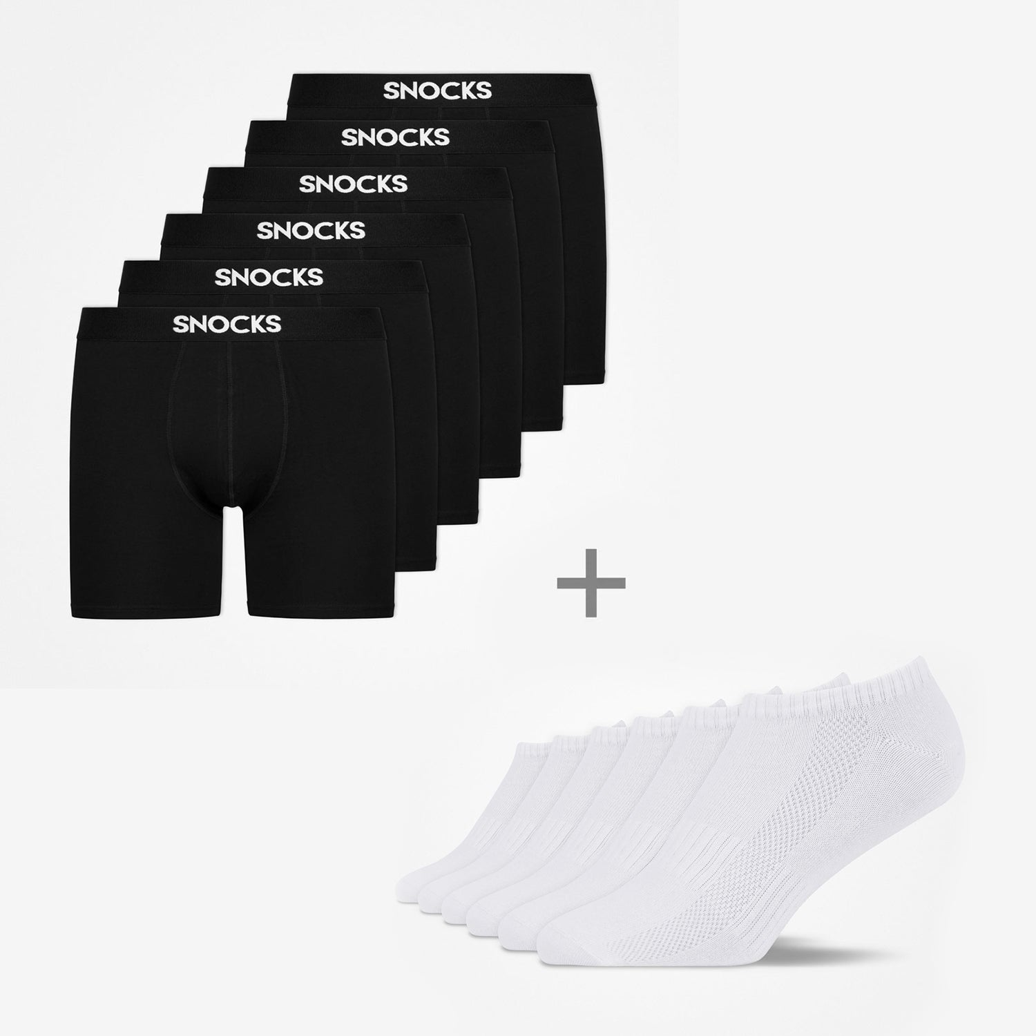 Long Boxershorts Bundle - Boxershorts mit längerem Bein - Sneaker Socken