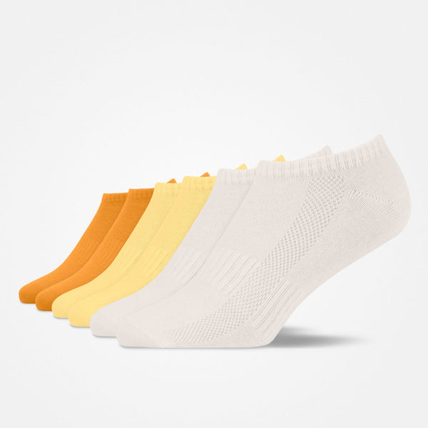 Sneaker Socken - Socken - Mix (Orange/Gelb/Creme)
