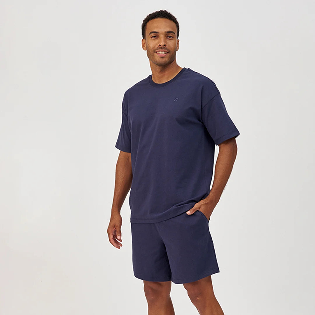 Pyjama homme court | Bleu foncé