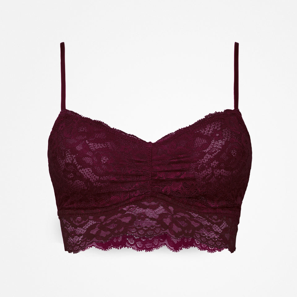 Reggiseno in pizzo - Top - vinaccia