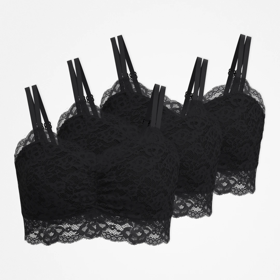 {"alt": "Spitzen-BH Plus Size - Oberteile - Schwarz", "quantity":"3"}