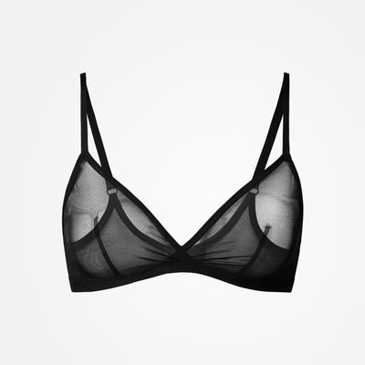 Reggiseno a rete - Top - Nero