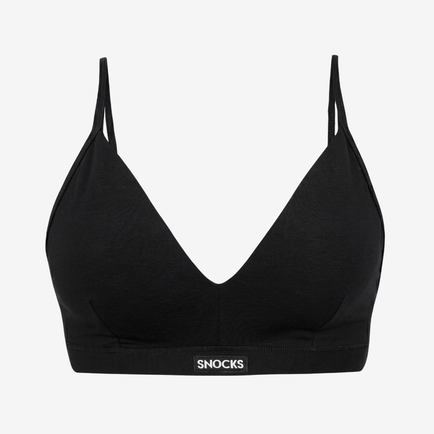 Retro Soft-BH Plus Size - Oberteile - Schwarz