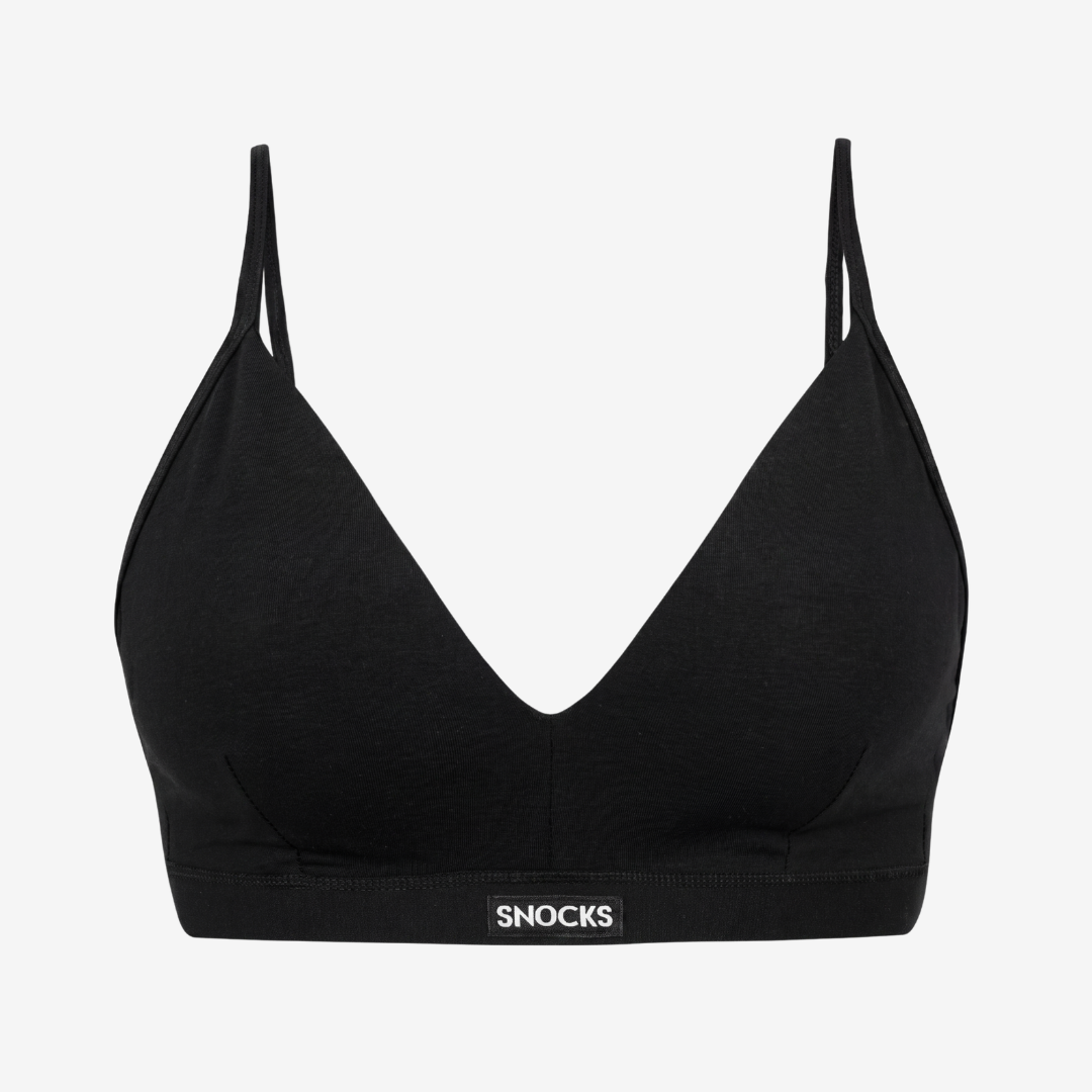Retro Soft-BH Plus Size - Oberteile - Schwarz
