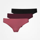 Culotte brésilienne - Sous-vêtements - Mix (Mauve/Bordeaux/Noir)