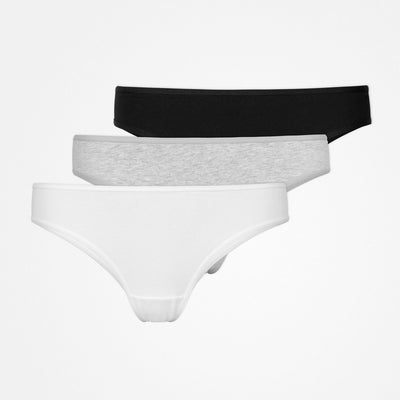 Slip brésilien - Sous-vêtements - Mix (Blanc/Gris clair/Noir)
