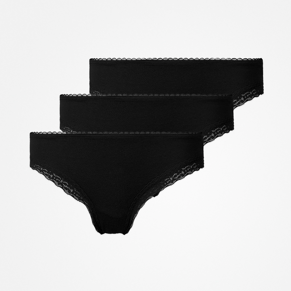 Brazilian Slips mit Spitze - Unterhosen - Schwarz (Spitze)