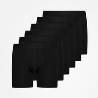 Lange Boxershorts ohne Logo - Unterhosen  - Schwarz