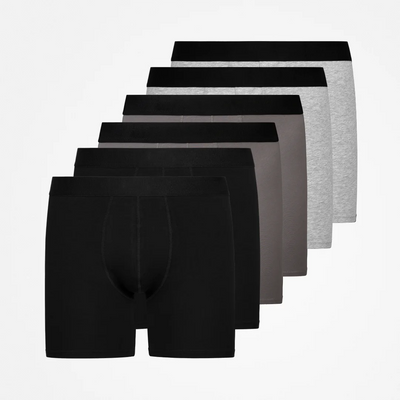 Lange Boxershorts ohne Logo - Unterhosen - Mix (Schwarz/Grau/Hellgrau)