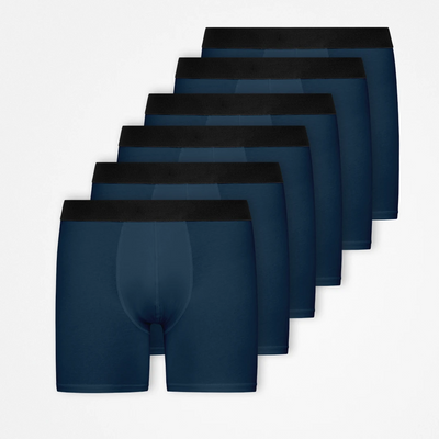 Lange boxershort zonder logo - Onderbroek - Blauw