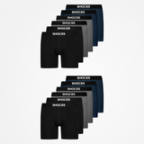 {"alt": "Lange Boxershorts - Unterhosen - Mix (Schwarz/Grau/Dunkelblau)", "quantity":"2"}