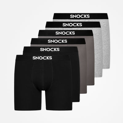 Lange boxershort - Onderbroek - Mix (zwart/grijs/lichtgrijs)