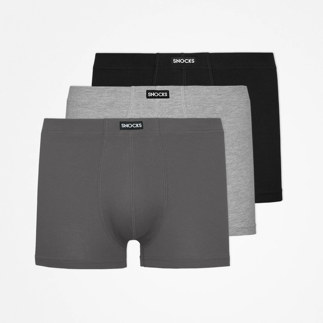 Retro Boxershorts - Unterhosen - Mix (Schwarz/Grau/Hellgrau)